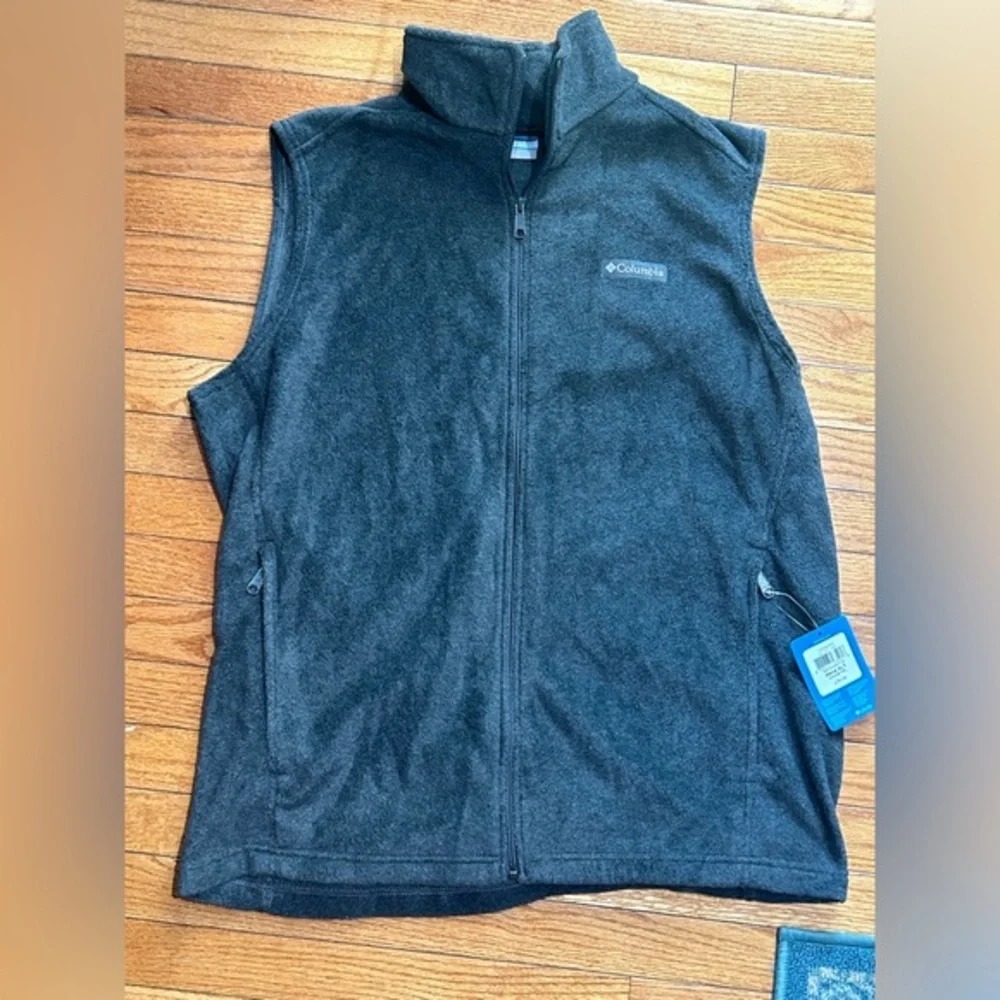 Columbia‎ fleece vest gray full zip men’s XLT NWT